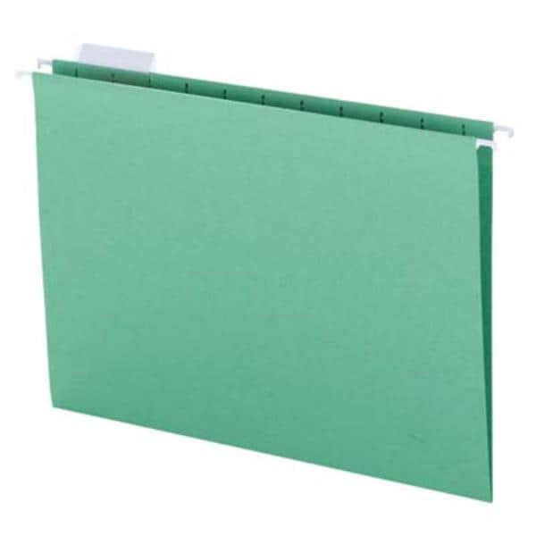 S&W Manufacturing a Smead Co Hanging Folder Smead 8-1/2x11" Bright Green Letter Size 25/Box - 64061