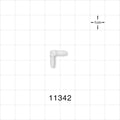 Elbow Connector, Barbed, White - Fits 3/32 inch ID Tubing (0.094 inch, 2.38 mm) - 11342