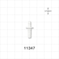 Male Luer Slip, Barbed, White - Fits 1/8 inch ID Tubing (0.125 inch, 3.18 mm) - 11347