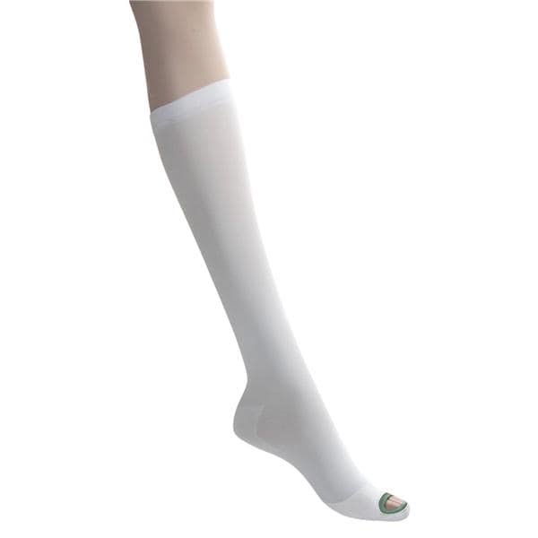 Medline Industries Inc -EMS Anti-Embolism Stocking Knee High Open Toe XL White MDS160684