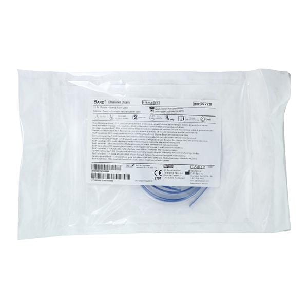 Bard Medical Division Drain Channel Silicone 15Fr 3/16" Full Fluted Round Tip Sterile 10/Ca  - 072228