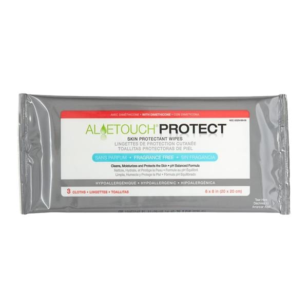 Medline Industries Inc AloeTouch Perineal Wipes 3.2% Dimethicone Unscented Disposable 72/Case - MSC095223