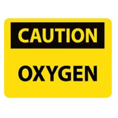 National Marker Sign:Caution,Oxygen 10x14 Vinyl Ea Each - 94006-852