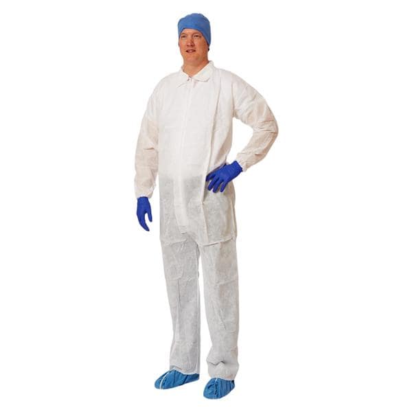 Medline Industries Inc Staff Coverall Polypropylene 2X Large White 25/Ca - NONCV250XXL