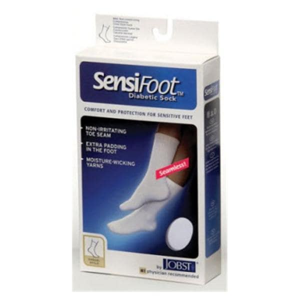 BSN Medical, Inc Jobst Sensifoot Compression Diabetic Socks Crew Length Large Unisex Black - 110853