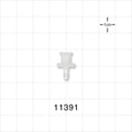 Female Luer Lock, Barbed, Natural - Fits 3/32 inch ID Tubing (0.094 inch, 2.38 mm) - 11391