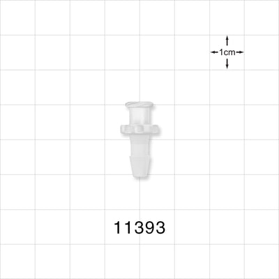 Female Luer Lock, Barbed, Natural - Fits 5/32 inch ID Tubing (0.156 inch, 3.97 mm) - 11393