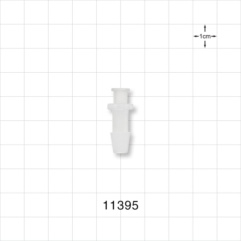 Female Luer Lock, Barbed, Natural - Fits 1/4 inch ID Tubing (0.25 inch, 6.35 mm) - 11395
