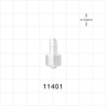 Male Luer Lock, Barbed, Natural - Fits 5/32 inch ID Tubing (0.156 inch, 3.97 mm) - 11401