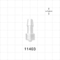 Male Luer Lock, Barbed, Natural - Fits 1/4 inch ID Tubing (0.25 inch, 6.35 mm) - 11403