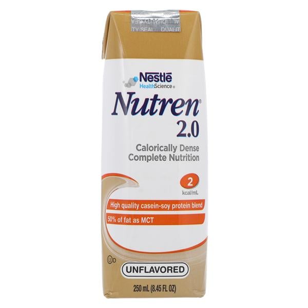 Nestle Healthcare Nutrition Nutren 2.0 Complete Adult Tube Feeding Formula High Calorie Unflavored 250mL Carton 24Cn/Case - 9871616230