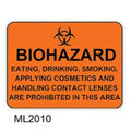 Marketlab Sign Biohazard Smoking Eat Drink Prohibited Each - 2010