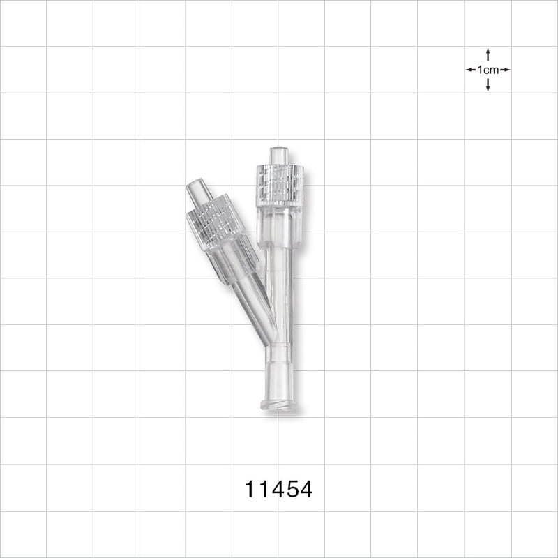 Y Connector, 2 Male Luer Swivels, Female Luer Lock, Clear -  - 11454