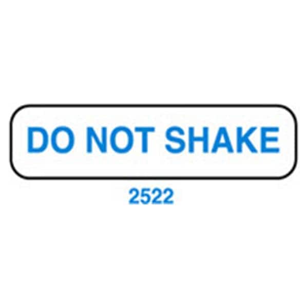 Health Care Logistics Label Do Not Shake White/Blue 1-5/8x3/8" 1000/Rl - 2522
