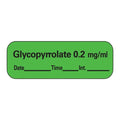 Precision Dynamics Corp. Anesthesia Label DTI Glycopyrrolate 0.2mg/mL Green 1-1/2x1/2" 600/Rl - LAN-9D02