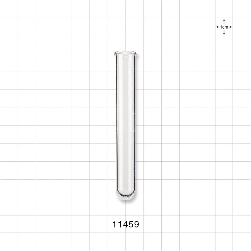 Test Tube with Rim - 6 ml, 12 mm Diameter x 86 mm - 11459