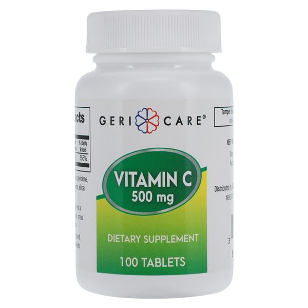 Geri-Care Pharmaceuticals Vitamin C Supplement Tablets 500mg 100/Bottle - 57896084101