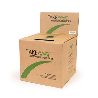 Sharps Compliance Inc -TakeAway Recovery Mailer System 10gal Brown 14x14x11-7/8" Cardboard Non-Sterile Environmental Return System Each 17100