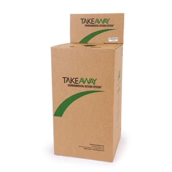 Sharps Compliance Inc -TakeAway Recovery Mailer System 20gal Brown 14x14x23-3/4" Cardboard Environmental Return System Each 17200
