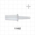 Straight Connector, Reducer, Barbed, Natural - Fits 3/8 inch - 1/2 inch x 5/32 inch - 5/16 inch ID Tubing (0.375 inch - 0.5 inch x 0.156 inch - 0.313 inch, 9.53 mm - 12.7 mm x 3.97 mm - 7.94 mm) - 11482