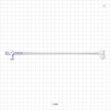 Extension Line, Hemostasis Valve to 3-Way Stopcock - 0 FR - 9 FR (0 inch - 0.118 inch, 0 mm - 3 mm); 8 Inch Length (203.2 mm) - 11485