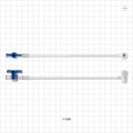 Extension Line, Hemostasis Valve to 1-Way Stopcock - 0 FR - 9 FR (0 inch - 0.118 inch, 0 mm - 3 mm); 8.5 inch Length (215.9 mm) - 11486