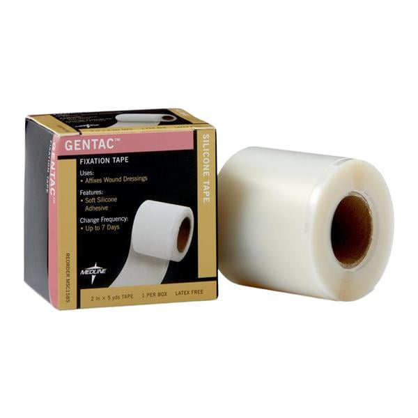 Medline Industries Inc -Gentac Tape Silicone 2"x5yd Clear Non-Sterile 6/Case MSC1585