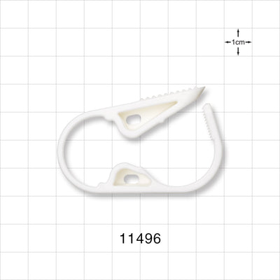 Pinch Clamp, Ratchet-Style, White - Fits 3/4 inch OD Tubing (0.75 inch, 19.1 mm) - 11496