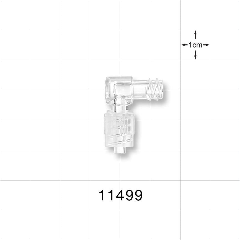 Elbow Connector, Female Luer Lock, Male Luer w/Spin Lock -  - 11499