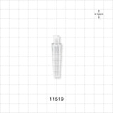 Female Luer Lock, Tubing Port, Clear - 0.275 inch - 0.421 inch OD (6.99 mm - 10.69 mm) - 11519
