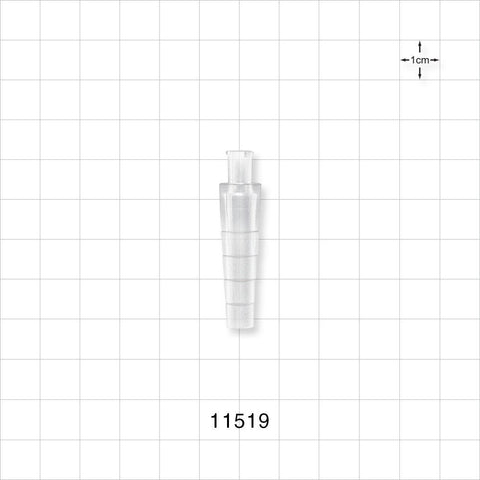 Female Luer Lock, Tubing Port, Clear - 0.275 inch - 0.421 inch OD (6.99 mm - 10.69 mm) - 11519