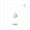 Male Luer Lock, Barbed, White - Fits 1/16 inch ID Tubing (0.063 inch, 1.59 mm) - 11521