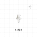 Female Luer Lock, Barbed, White - Fits 3/32 inch ID Tubing (0.094 inch, 2.38 mm) - 11522
