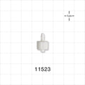 Male Luer Lock, Barbed, White - Fits 3/32 inch ID Tubing (0.094 inch, 2.38 mm) - 11523