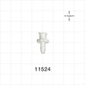 Female Luer Lock, Barbed, White - Fits 1/8 inch ID Tubing (0.125 inch, 3.18 mm) - 11524