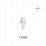 Female Luer Lock, Barbed, White - Fits 1/8 inch ID Tubing (0.125 inch, 3.18 mm) - 11524