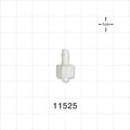 Male Luer Lock, Barbed, White - Fits 1/8 inch ID Tubing (0.125 inch, 3.18 mm) - 11525