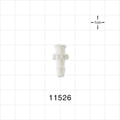 Female Luer Lock, Barbed, White - Fits 5/32 inch ID Tubing (0.156 inch, 3.97 mm) - 11526