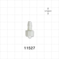 Male Luer Lock, Barbed, White - Fits 5/32 inch ID Tubing (0.156 inch, 3.97 mm) - 11527