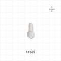 Male Luer Lock, Barbed, White - Fits 3/16 inch ID Tubing (0.188 inch, 4.76 mm) - 11529