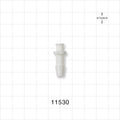 Female Luer Lock, Barbed, White - Fits 1/4 inch ID Tubing (0.25 inch, 6.35 mm) - 11530