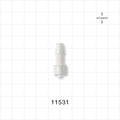 Male Luer Lock, Barbed, White - Fits 1/4 inch ID Tubing (0.25 inch, 6.35 mm) - 11531