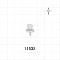 Female Luer Lock, Barbed, Natural - Fits 1/16 inch ID Tubing (0.063 inch, 1.59 mm) - 11532