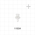 Female Luer Lock, Barbed, Natural - Fits 3/32 inch ID Tubing (0.094 inch, 2.38 mm) - 11534