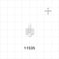 Male Luer Lock, Barbed, Natural - Fits 3/32 inch ID Tubing (0.094 inch, 2.38 mm) - 11535