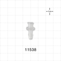 Female Luer Lock, Barbed, Natural - Fits 5/32 inch ID Tubing (0.156 inch, 3.97 mm) - 11538