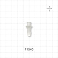 Female Luer Lock, Barbed, Natural - Fits 3/16 inch ID Tubing (0.188 inch, 4.76 mm) - 11540