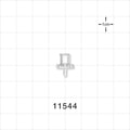 Female Luer Lock, Barbed, Clear - Fits 1/16 inch ID Tubing (0.063 inch, 1.59 mm) - 11544