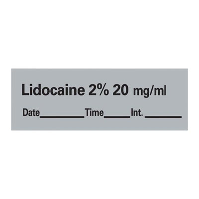 Precision Dynamics Corp. Anesthesia Tape DTI Lidocaine 2% 20mg/mL Gray 1-1/2x1/2" 330/Rl - AN-11D20