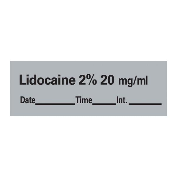Precision Dynamics Corp. Anesthesia Tape DTI Lidocaine 2% 20mg/mL Gray 1-1/2x1/2" 330/Rl - AN-11D20